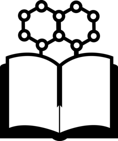 Chemistry Book Opened With Hexagonal Signs Flat Line Svg Vector, Free Vectors File